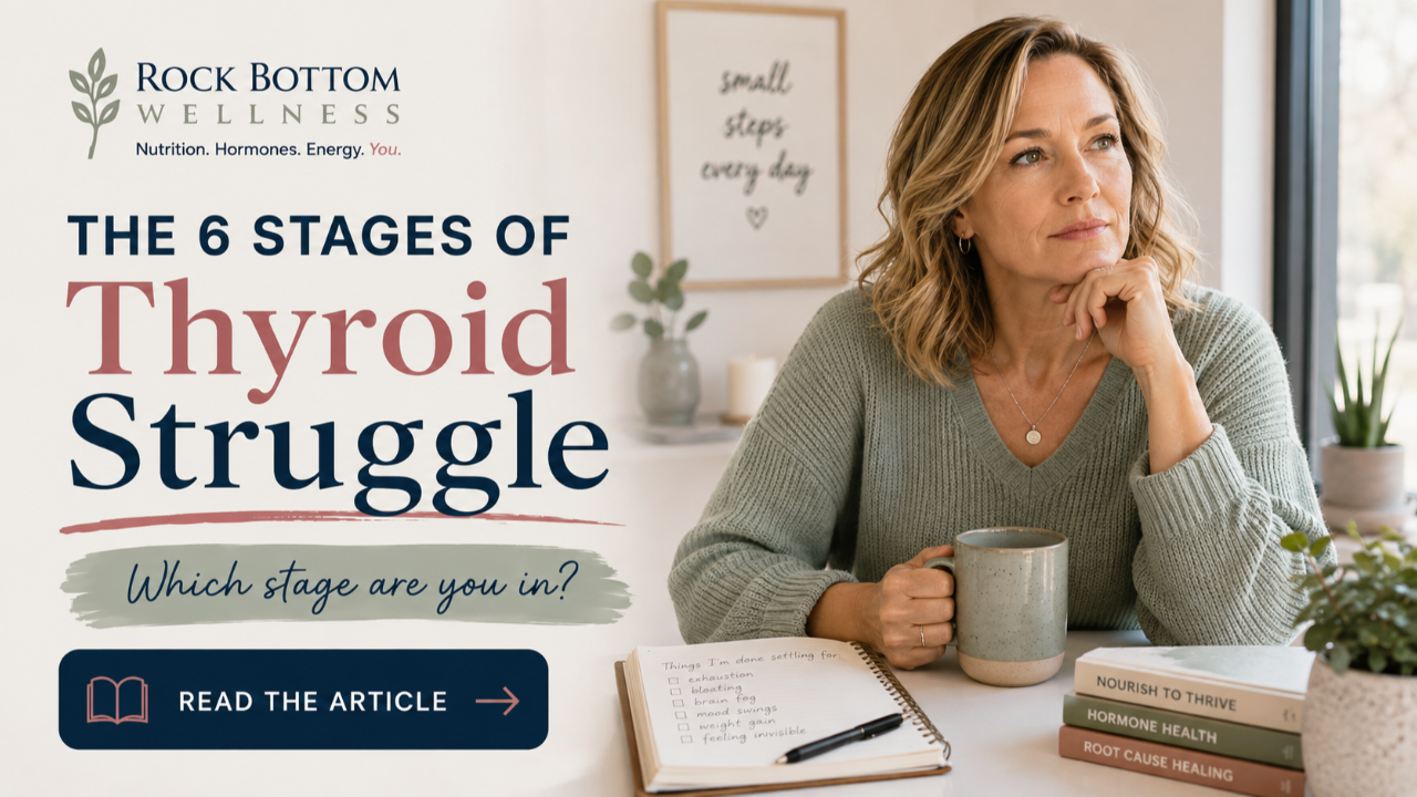Woman experiencing fatigue and thyroid symptoms representing the six stages of thyroid struggle