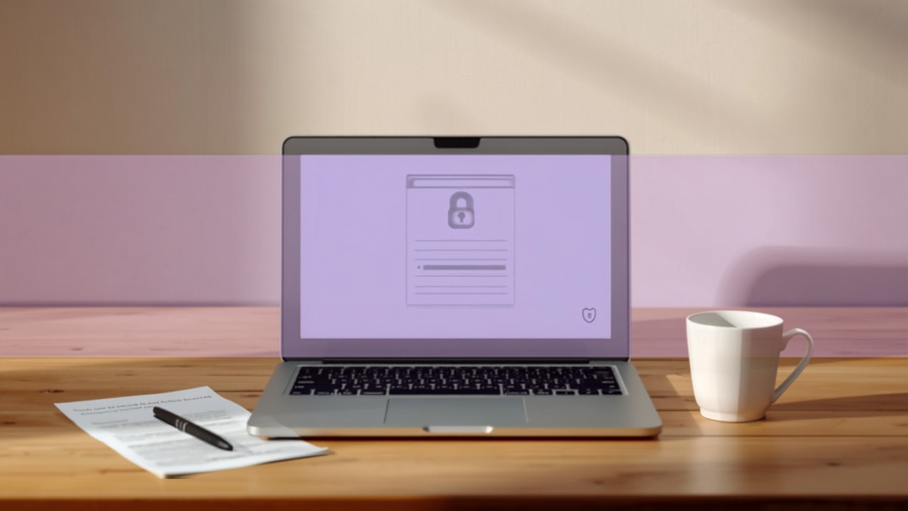 Laptop showing a secure form with a padlock icon beside a tax form, illustrating when a mystery shopping company legitimately needs your Social Security number.