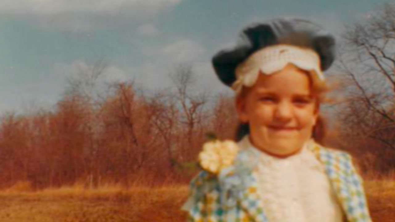Young girl in her easter finest in 1970