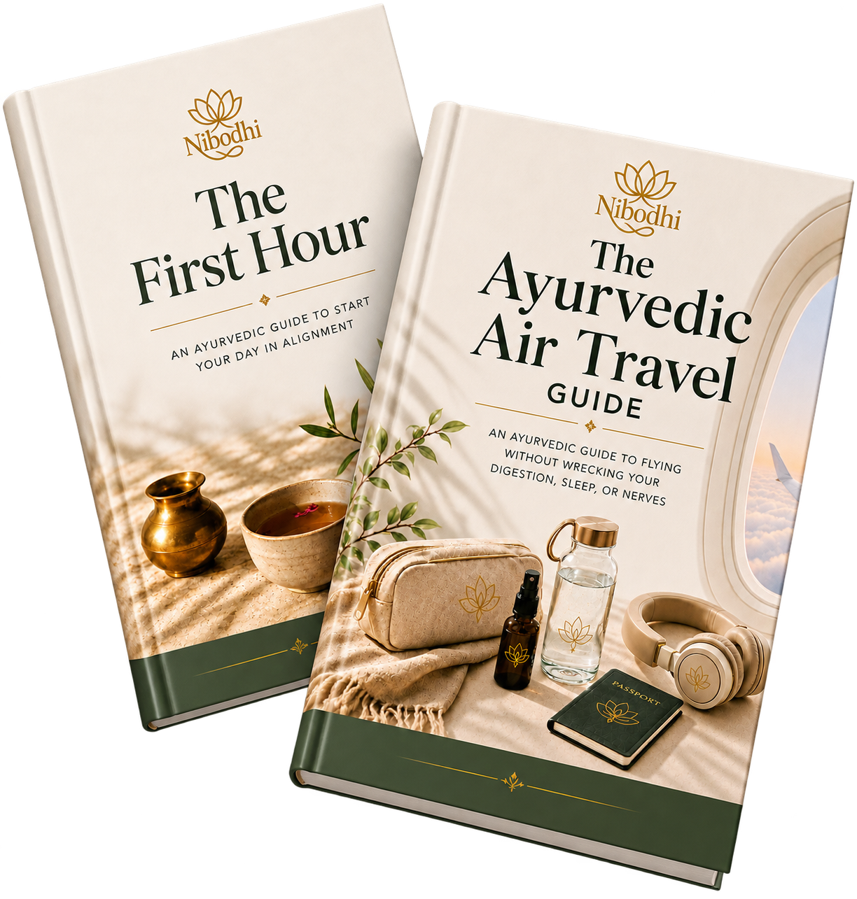 The First Hour and Ayurvedic Air Travel guides by Nibodhi