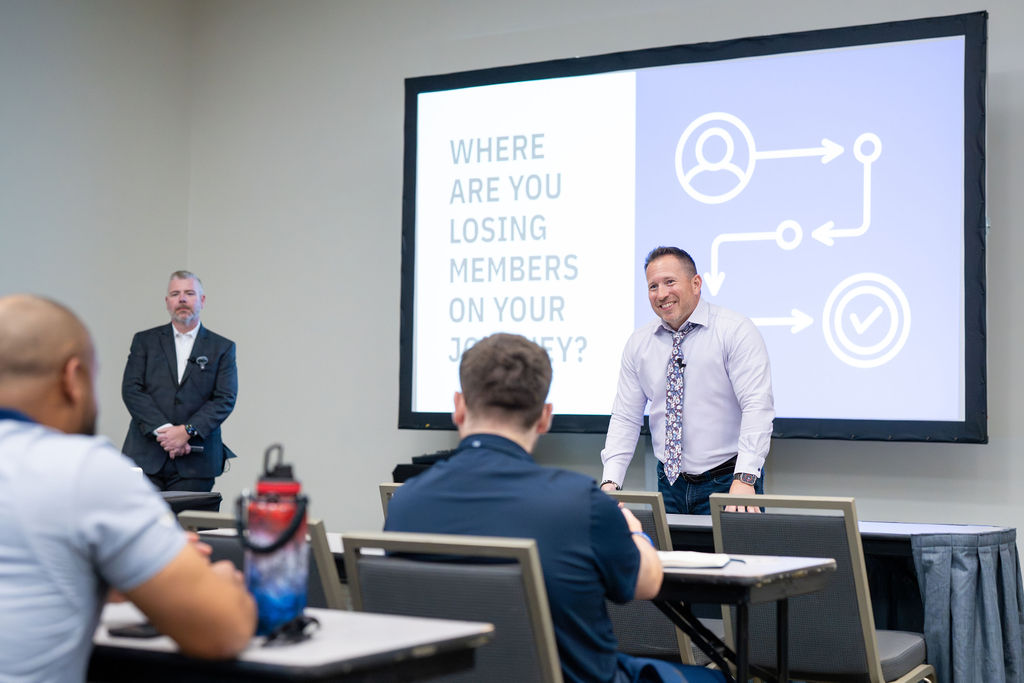 Steven Trotter and Chris Stevenson teaching a session at the Athletic Business Show