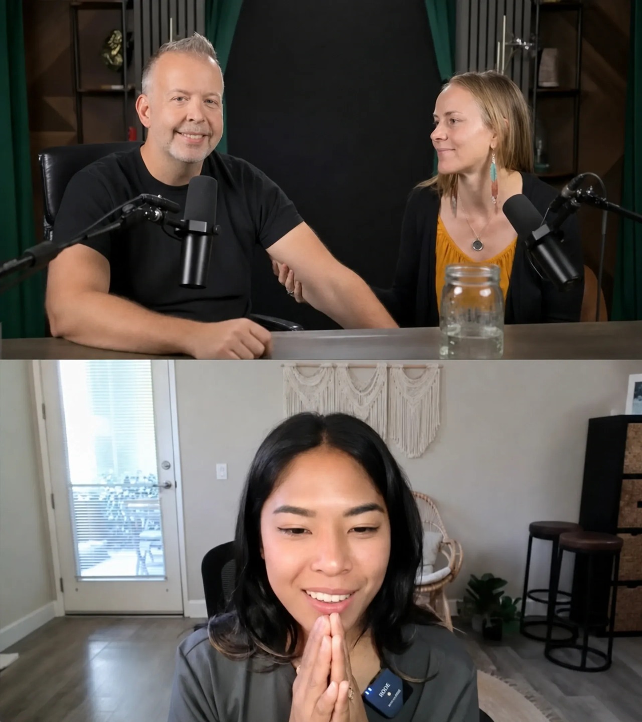 Kyle and his co-host on a live Hot Seat call with a participant