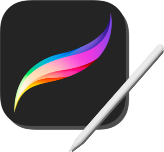 Procreate app icon with an Apple Pencil