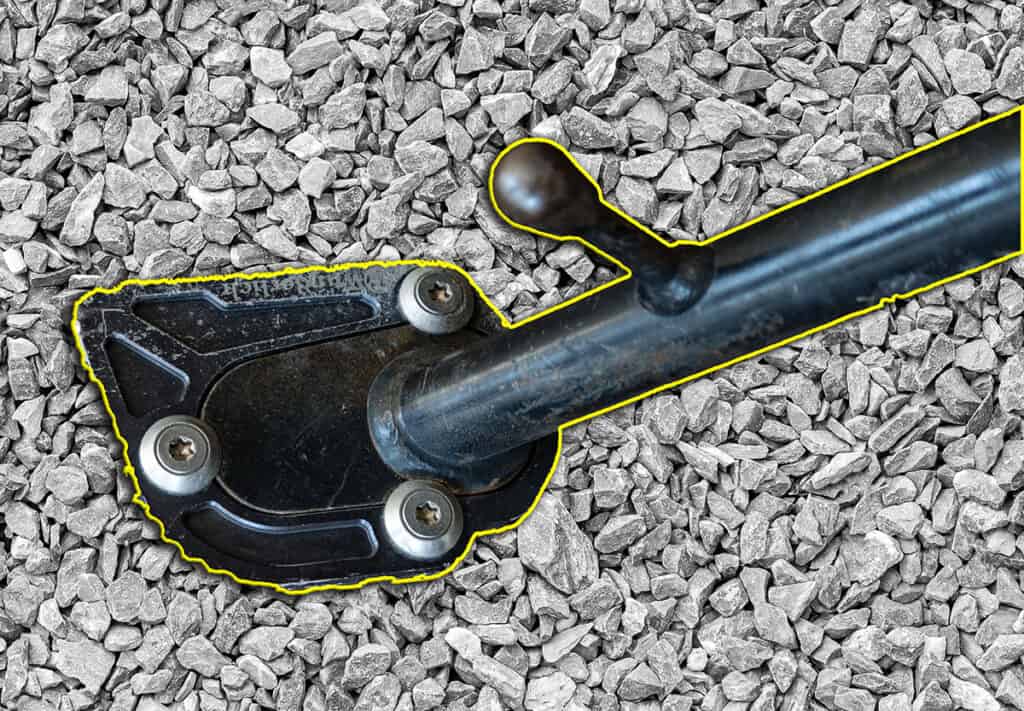 Motorcycle side stand extender plate