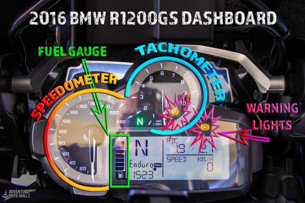 2016 BMW R1200GS dashboard