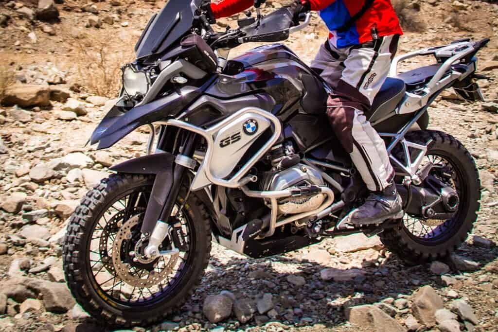 BMW 1200GS adventure motorcycle riding on gravel