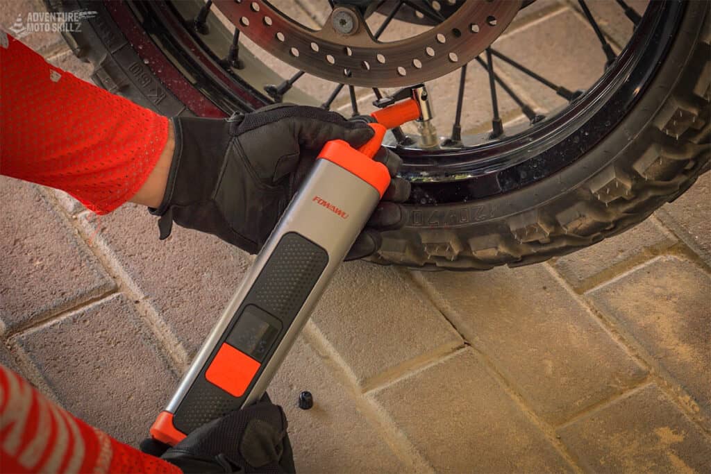 Digital tire pressure gauge and pump