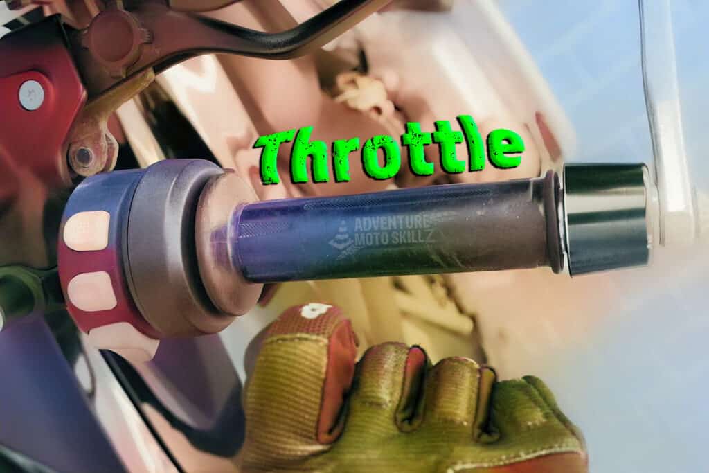 Throttle of a BMW R1200GS motorcycle