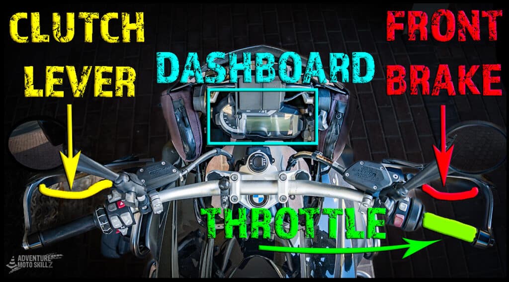 Motorcycle front end and handlebars