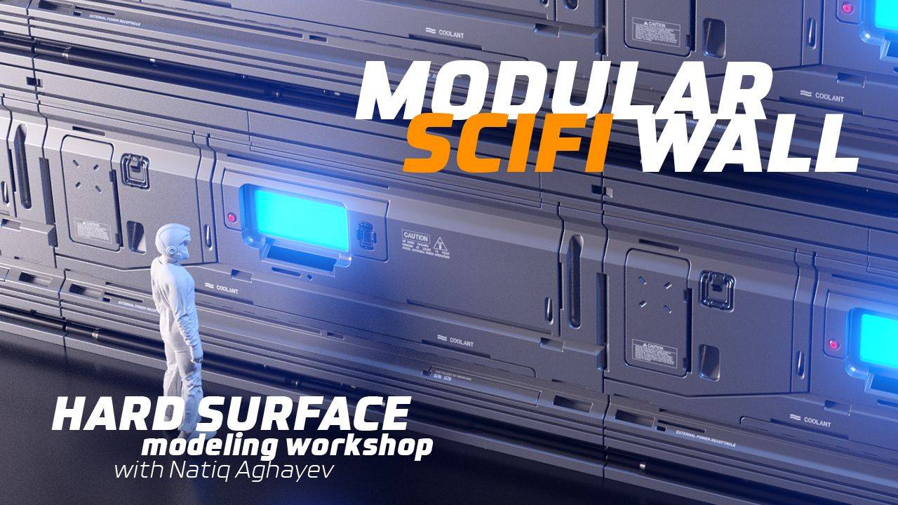 SciFi Modular Wall Tutorial for Blender Presale Landing Page