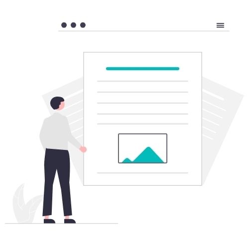 Illustration of man with paperwork