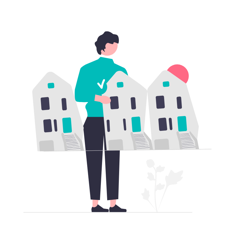 Property sourcer checking compliance across several properties