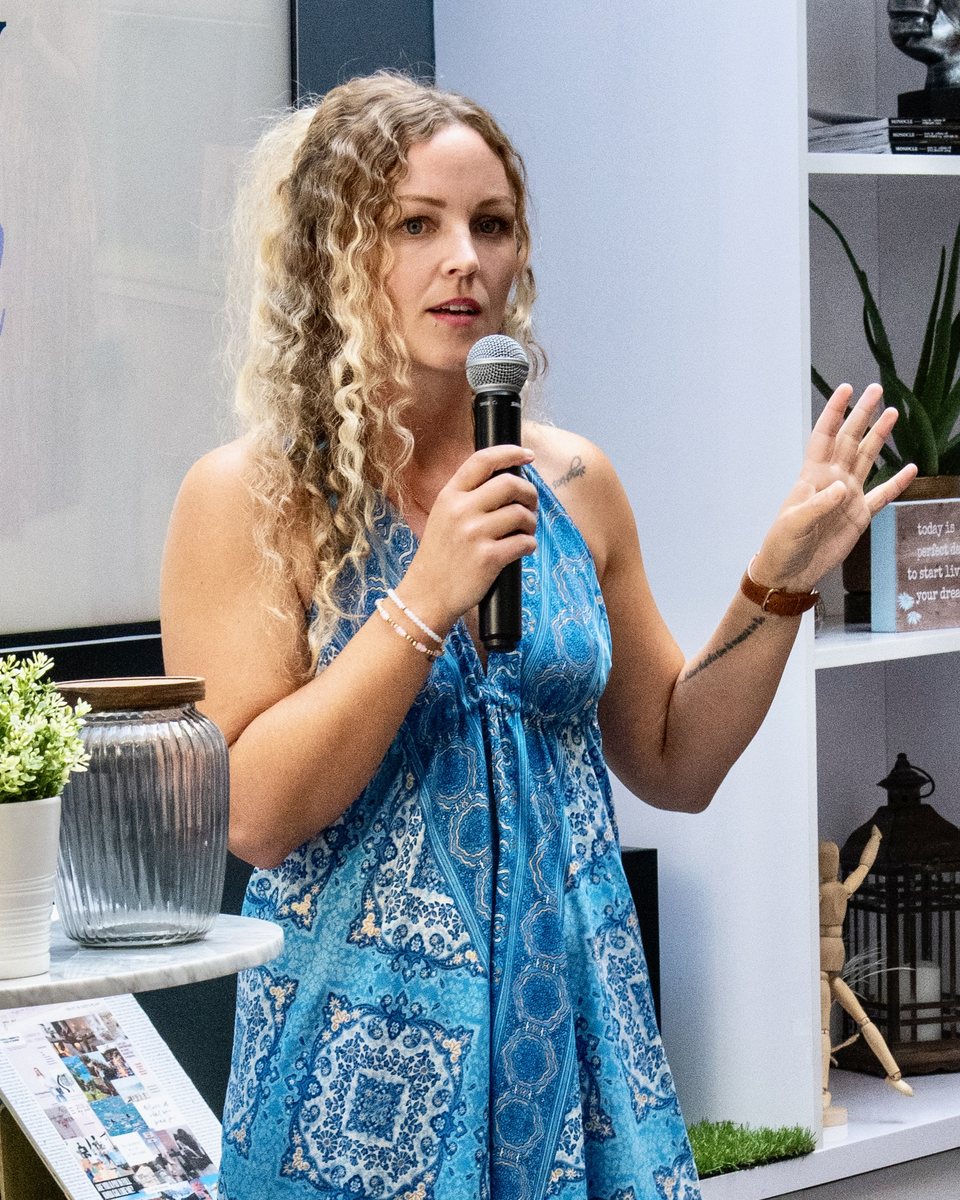 Cass Henry speaking to a group