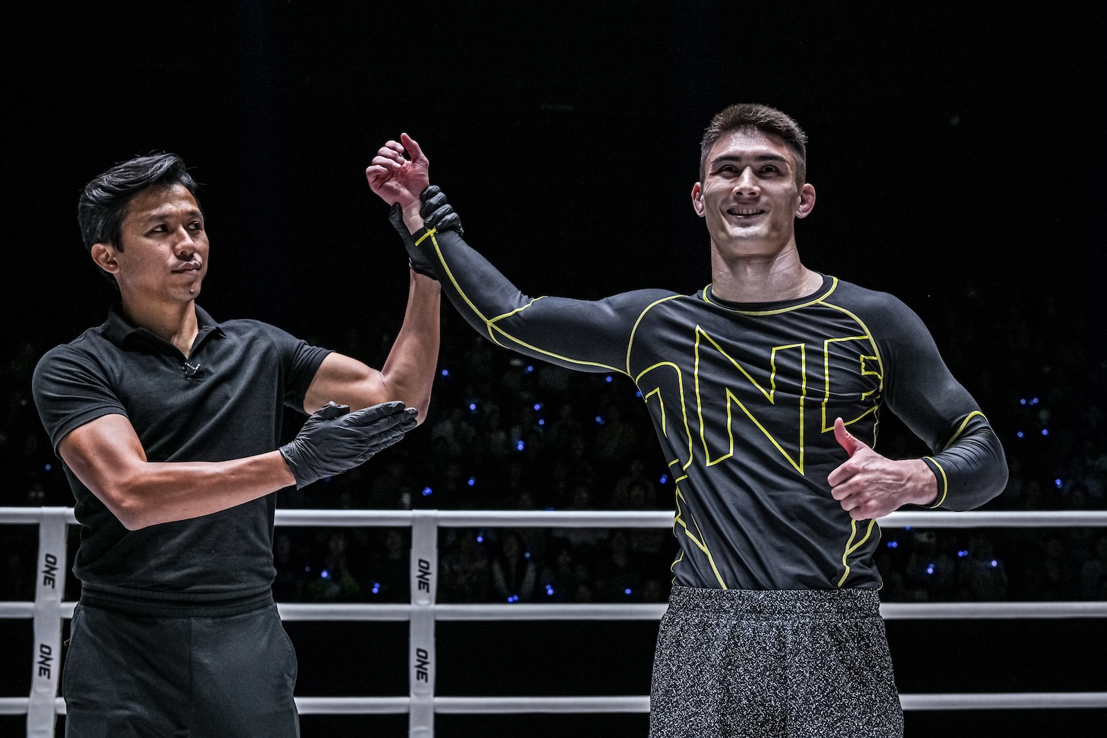 Craig Hutchison after a win at ONE Championship