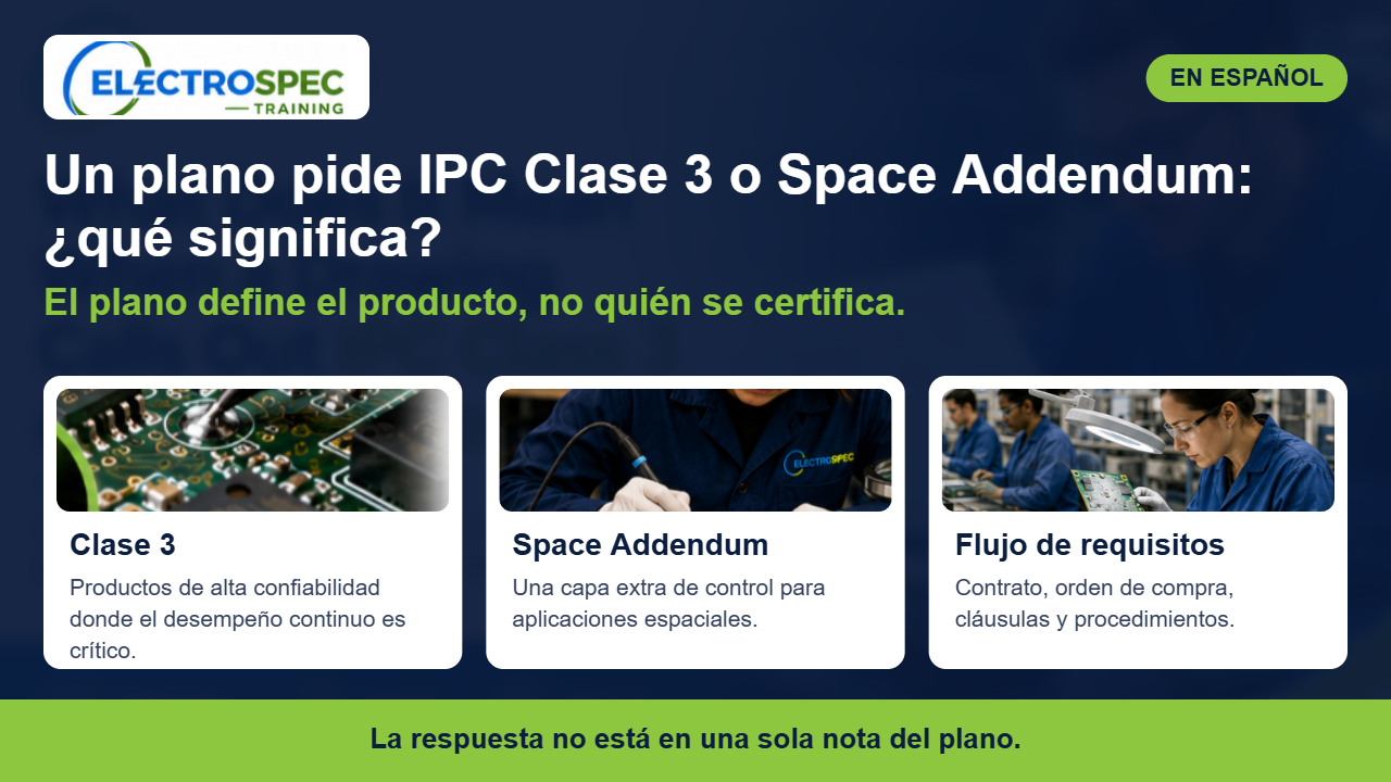 Ingeniero de calidad revisando un plano con requisitos IPC Clase 3
