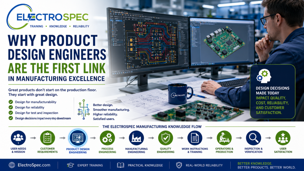 PCB design engineer reviewing electronics design before manufacturing begins.