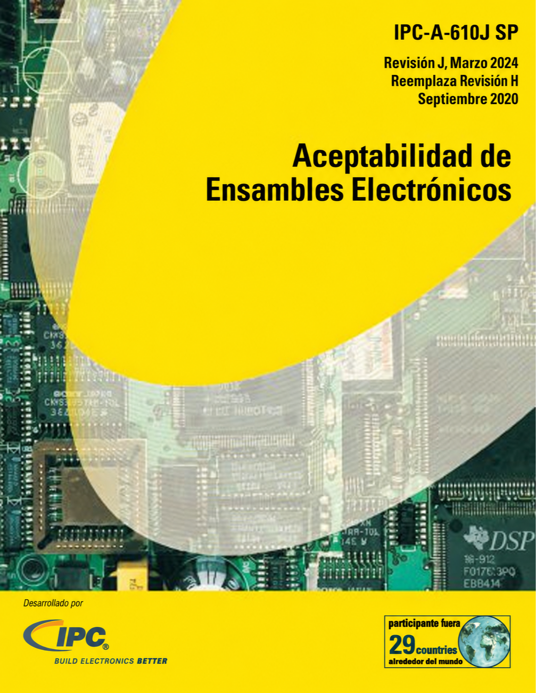Portada de la norma IPC-A-610J Aceptabilidad de Ensambles Electrónicos