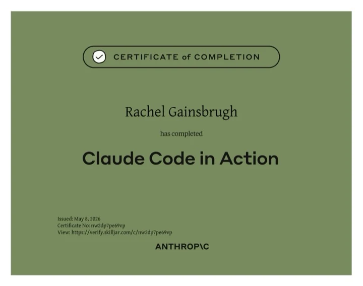 Anthropic Certificate — Claude Code in Action