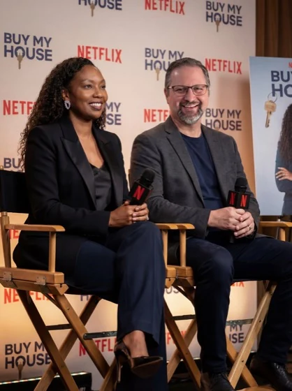 Dr. Rachel Gainsbrugh on the Netflix Buy My House press panel
