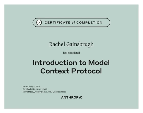 Anthropic Certificate — Introduction to Model Context Protocol