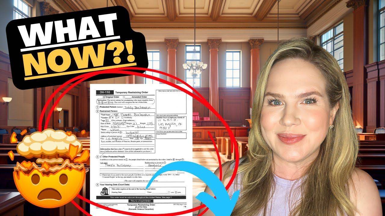 Veronica T. Barton explaining what to do first after being served with a restraining order