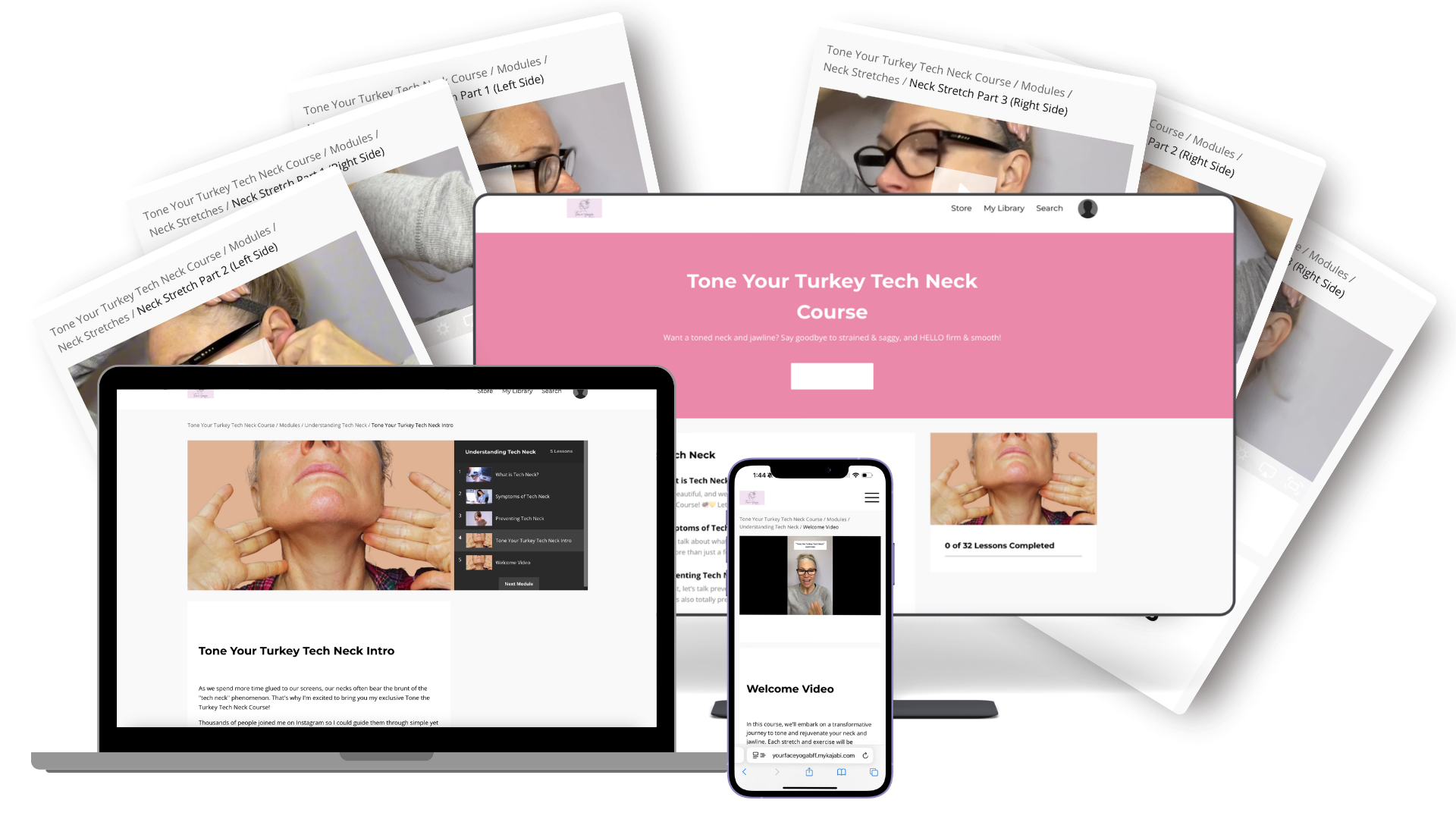 Tone Your Turkey Tech Neck course mockup