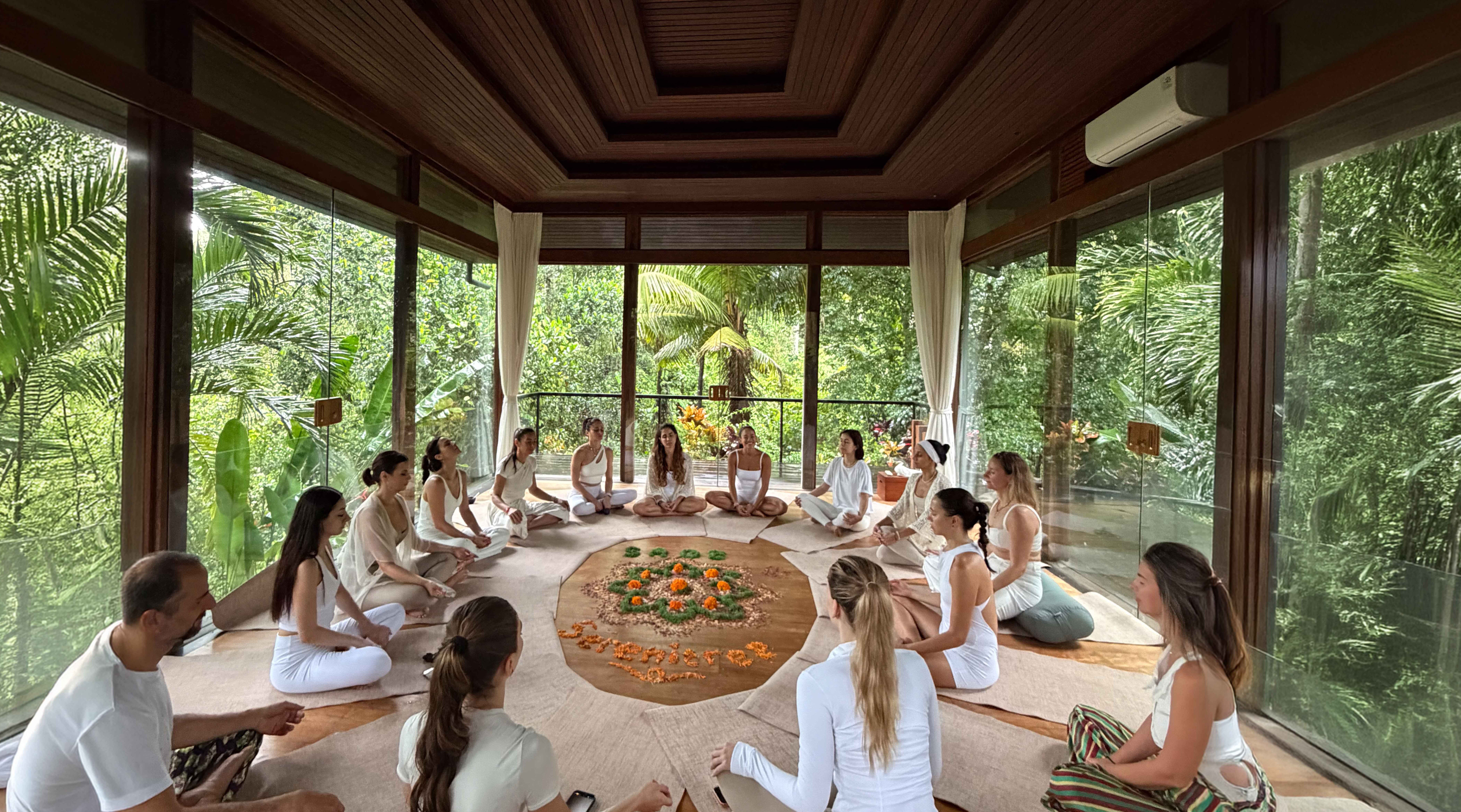 Bali retreat with Sage and Serenitree — jungle yoga pavilion in Ubud