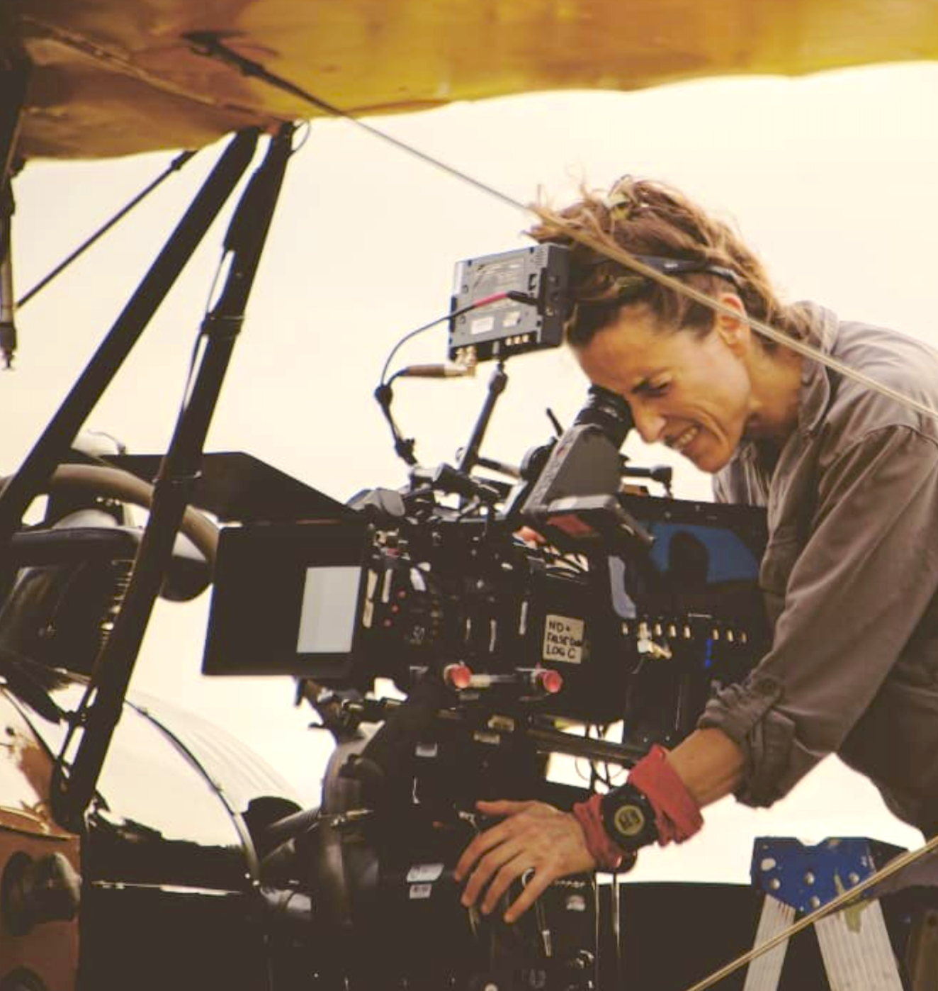 Sarah Thomas Moffat filming on location
