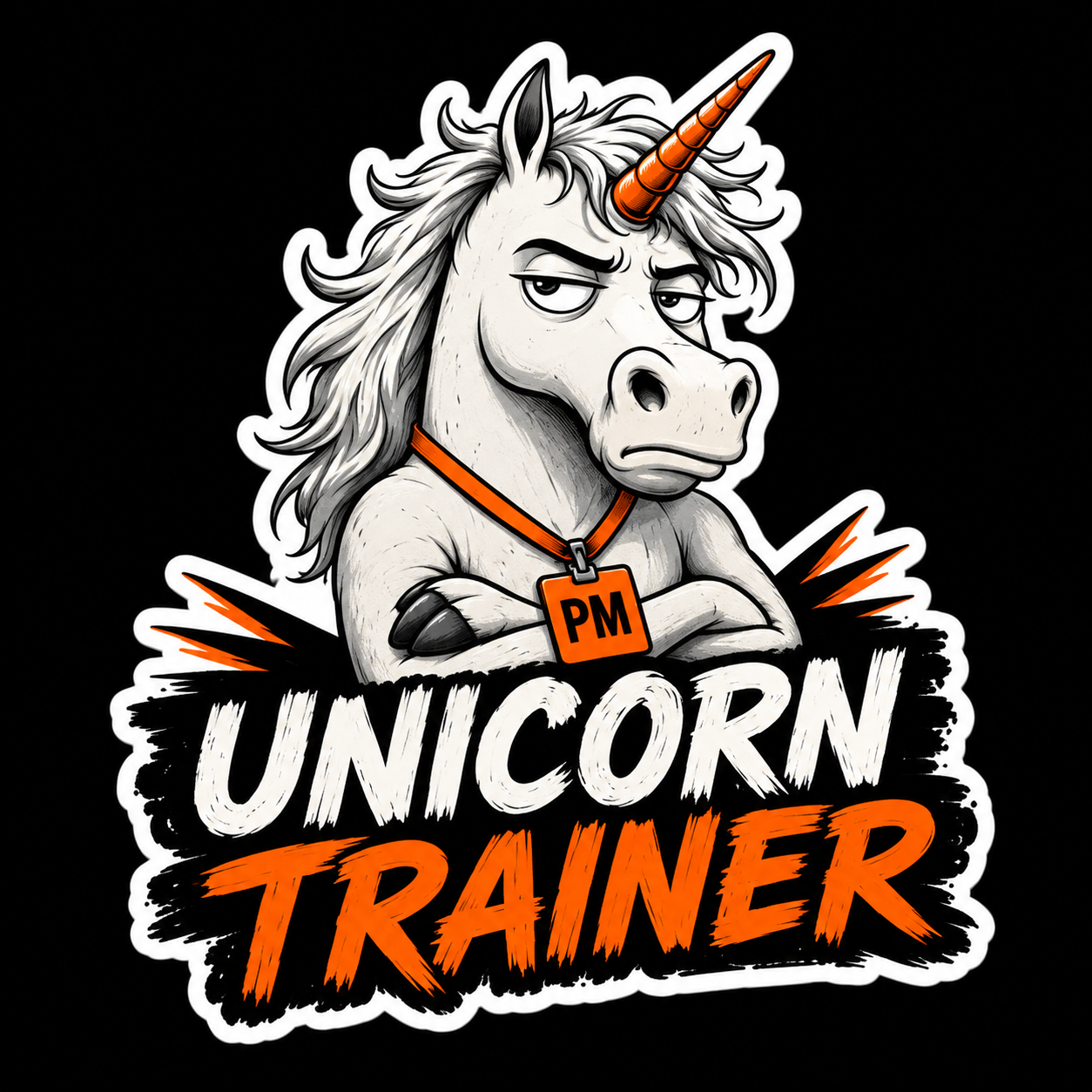 Unicorn Trainer project manager sticker artwork