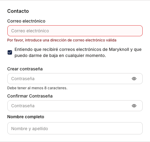 If you have not yet created a free account, you will be prompted to select a password: