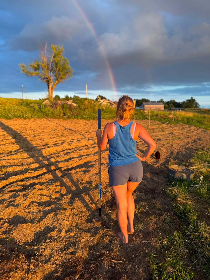 Kelsey on the farm