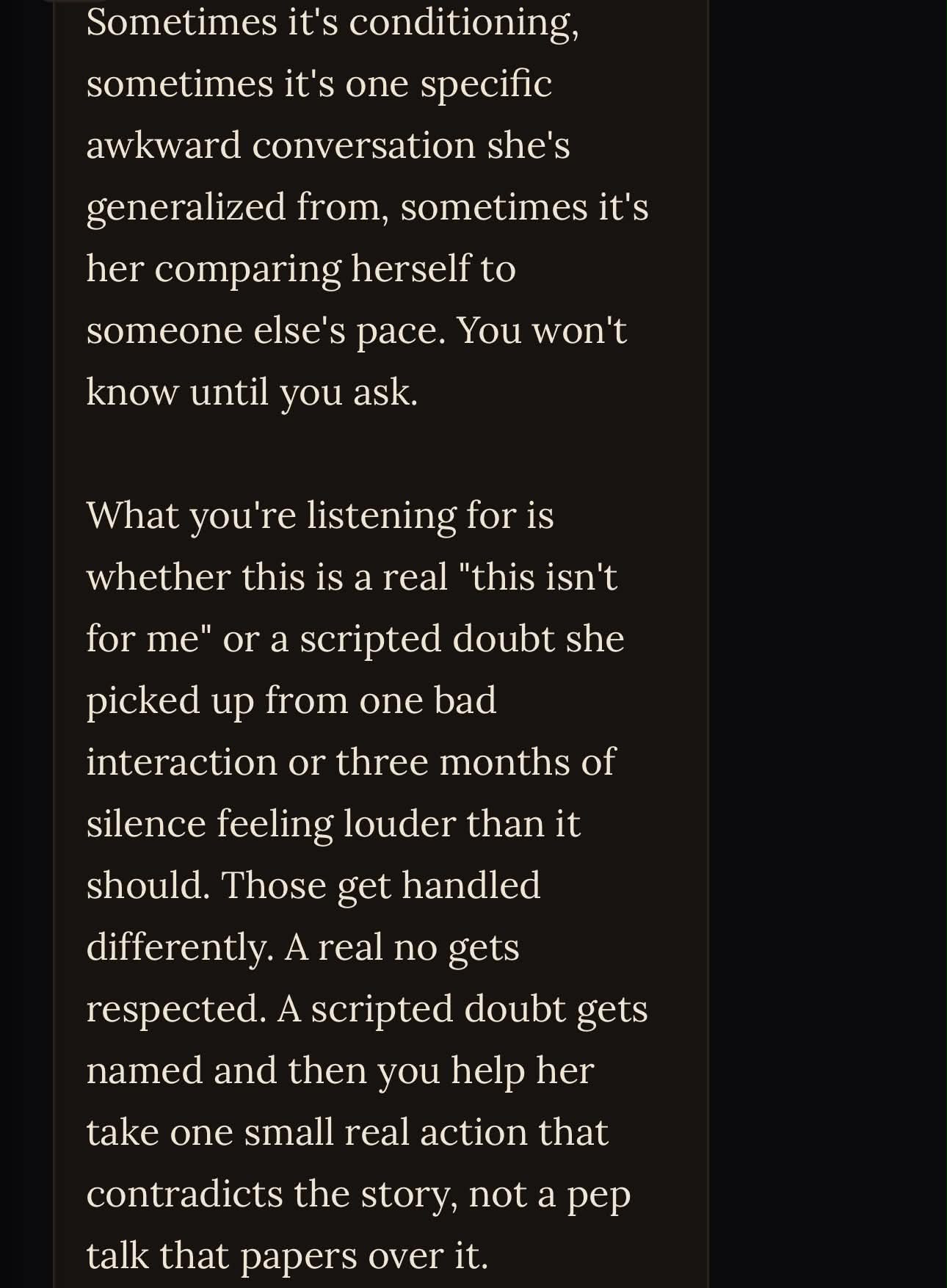 Foundry Brain conversation about coaching a team member