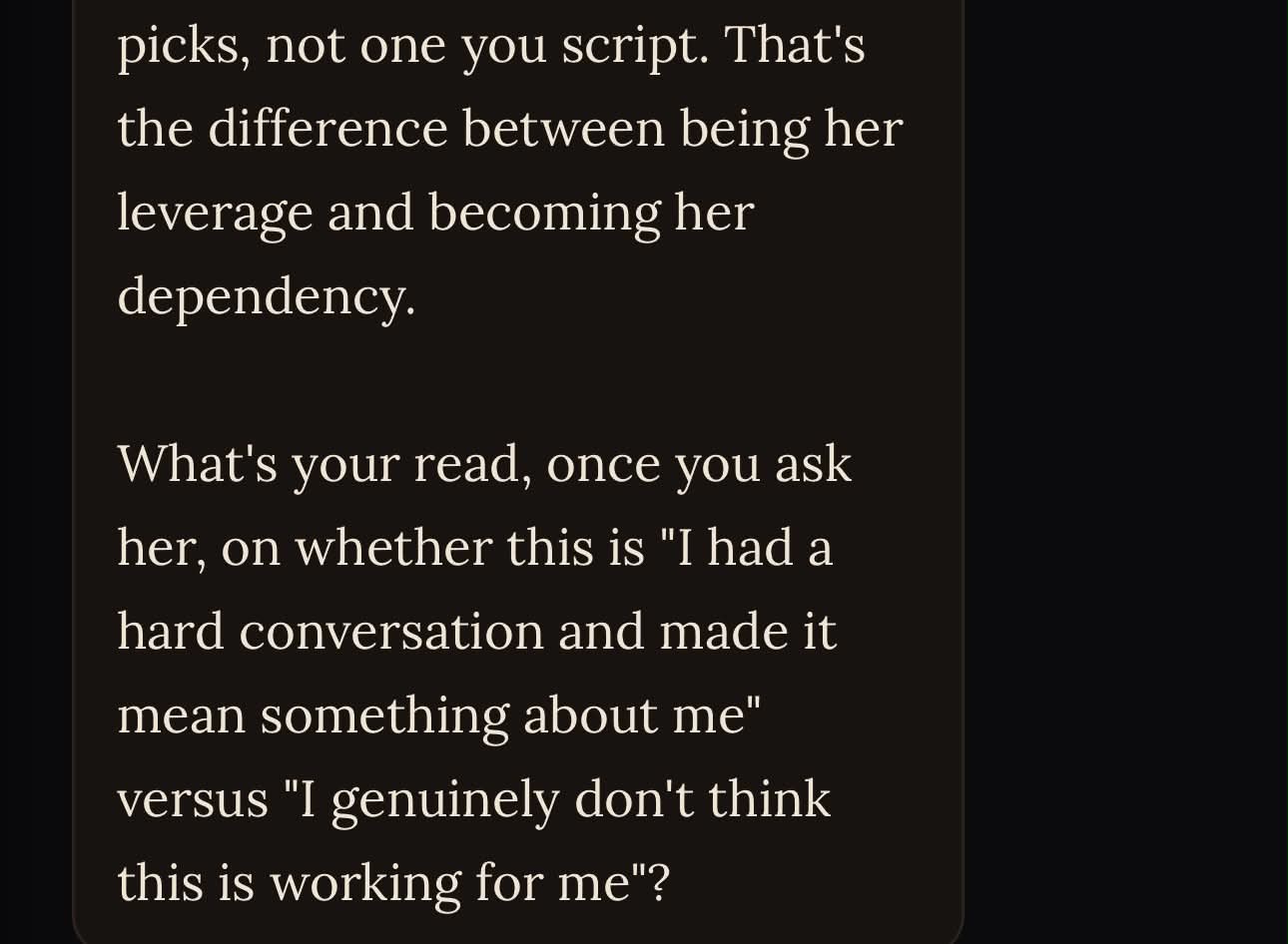 Foundry Brain conversation about coaching a team member