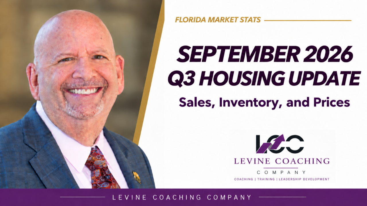 Florida Market Stats: September 2026 and Q3 Housing Update — Levine Coaching Company