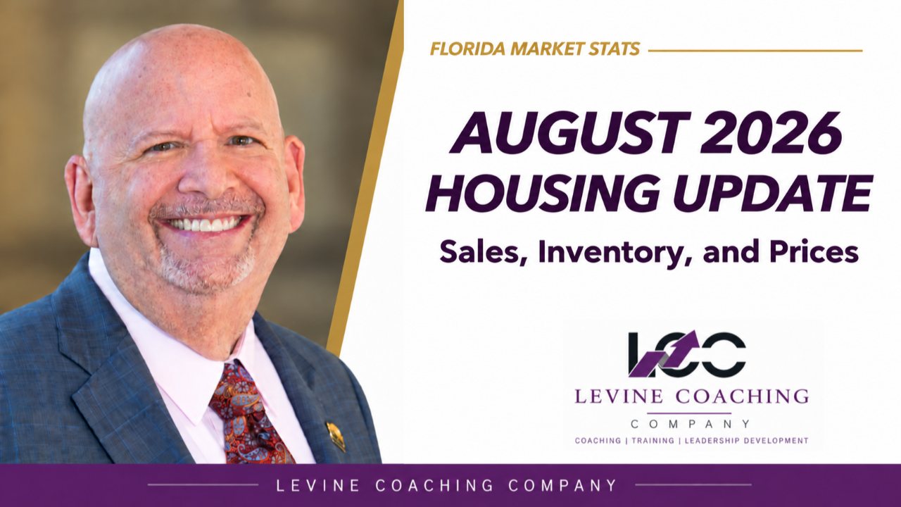 Florida Market Stats: August 2026 Housing Update — Levine Coaching Company