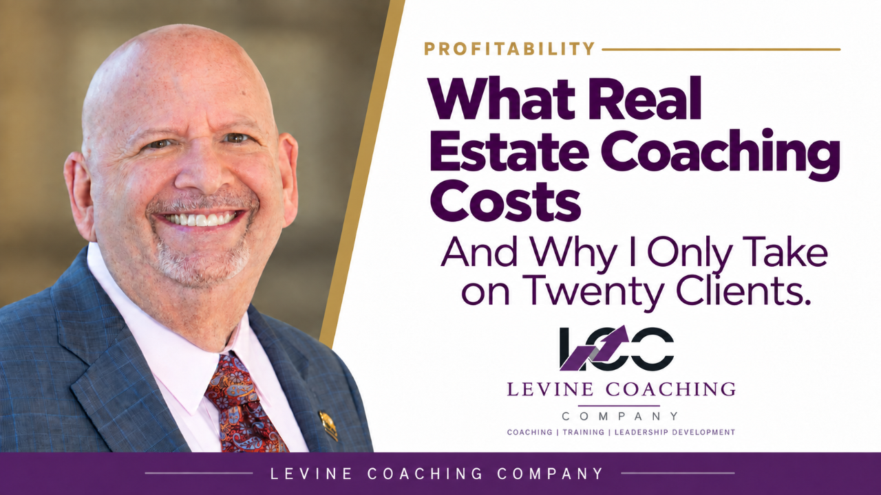 Jeff Levine: What Real Estate Coaching Costs, and Why I Only Take on Twenty Clients.