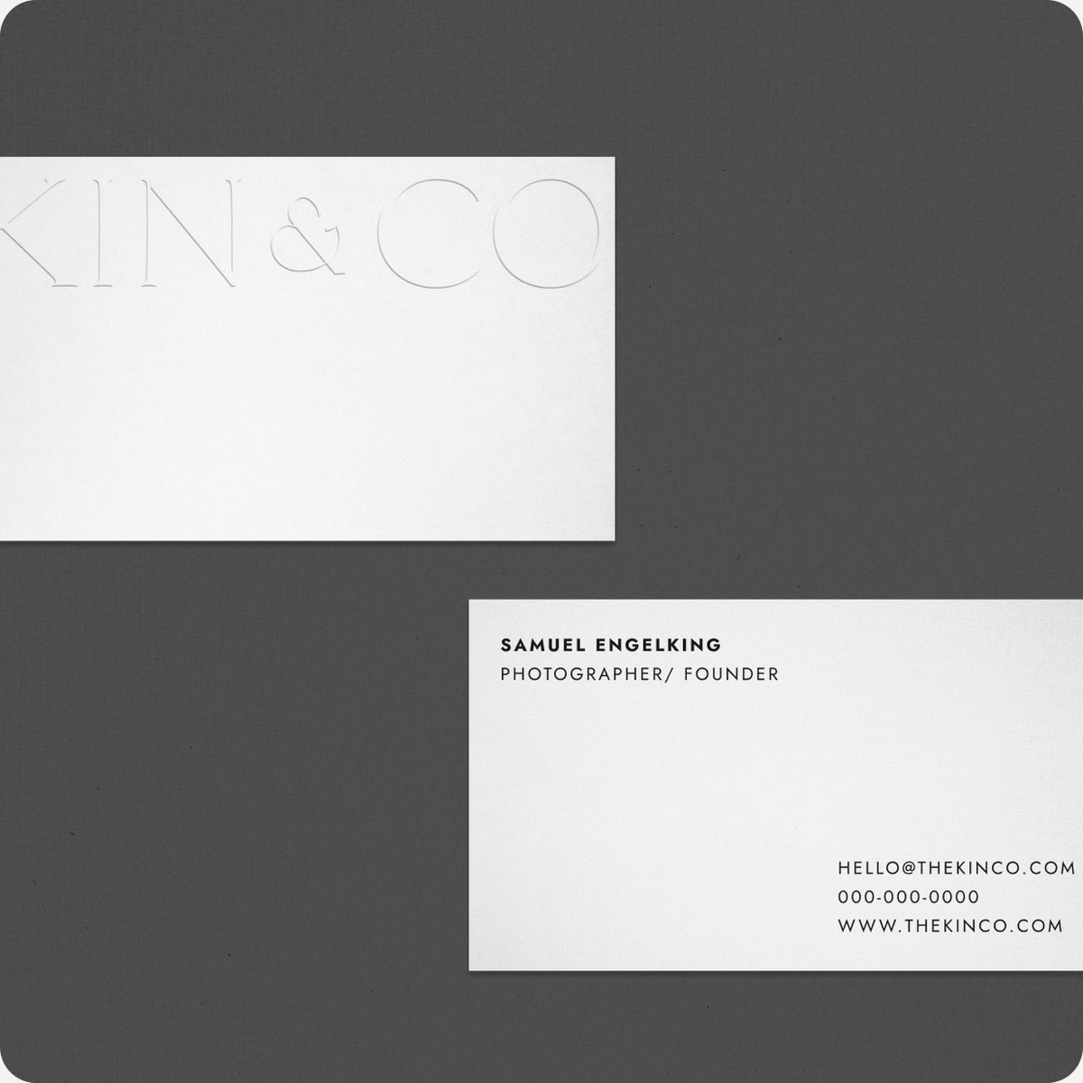 Kin & Co embossed stationery