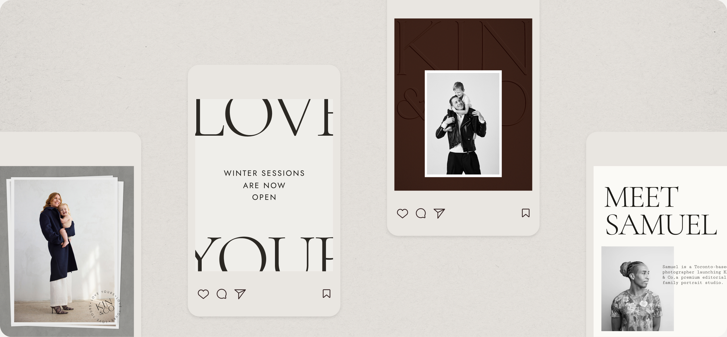 Kin & Co social media templates