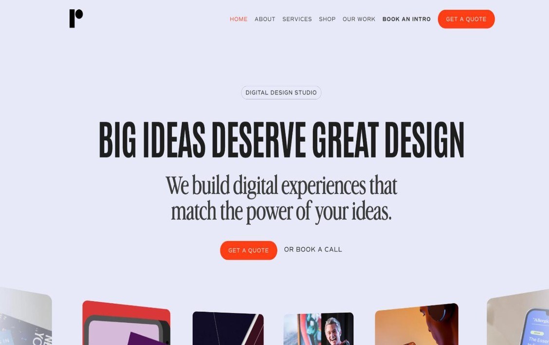 The Regent Park Studio homepage, built on Kajabi