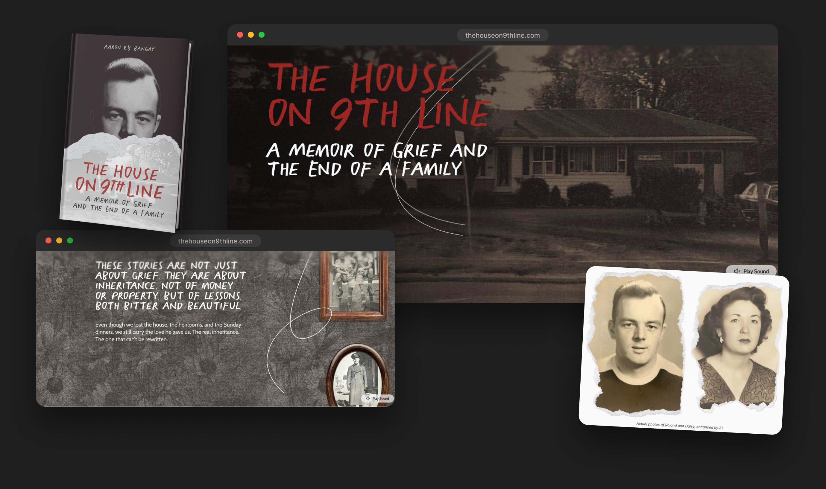 The House on 9th Line book and website pages