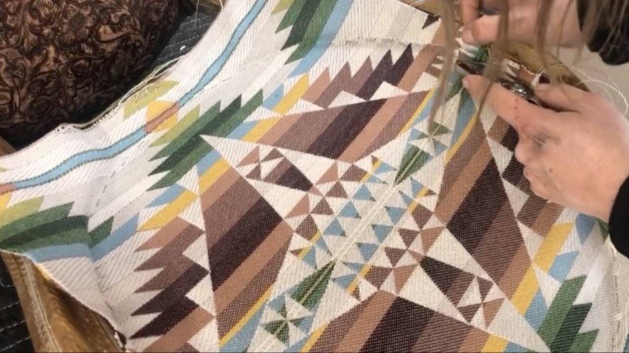 Applying a Geometric Pattern In Upholstery Freebie
