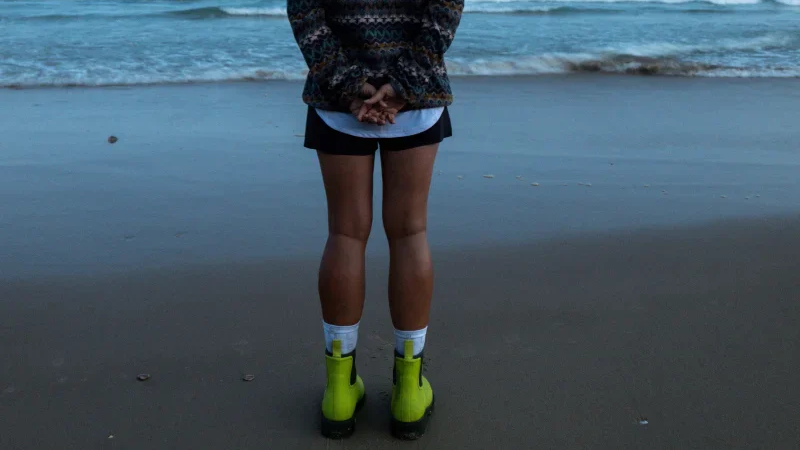 Merry People Bobbi boots by the beach