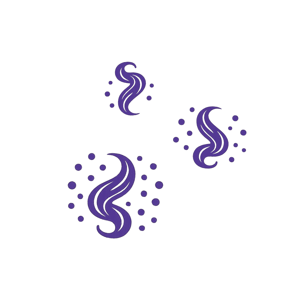Hair density icon comparing low, medium, and high hair density.