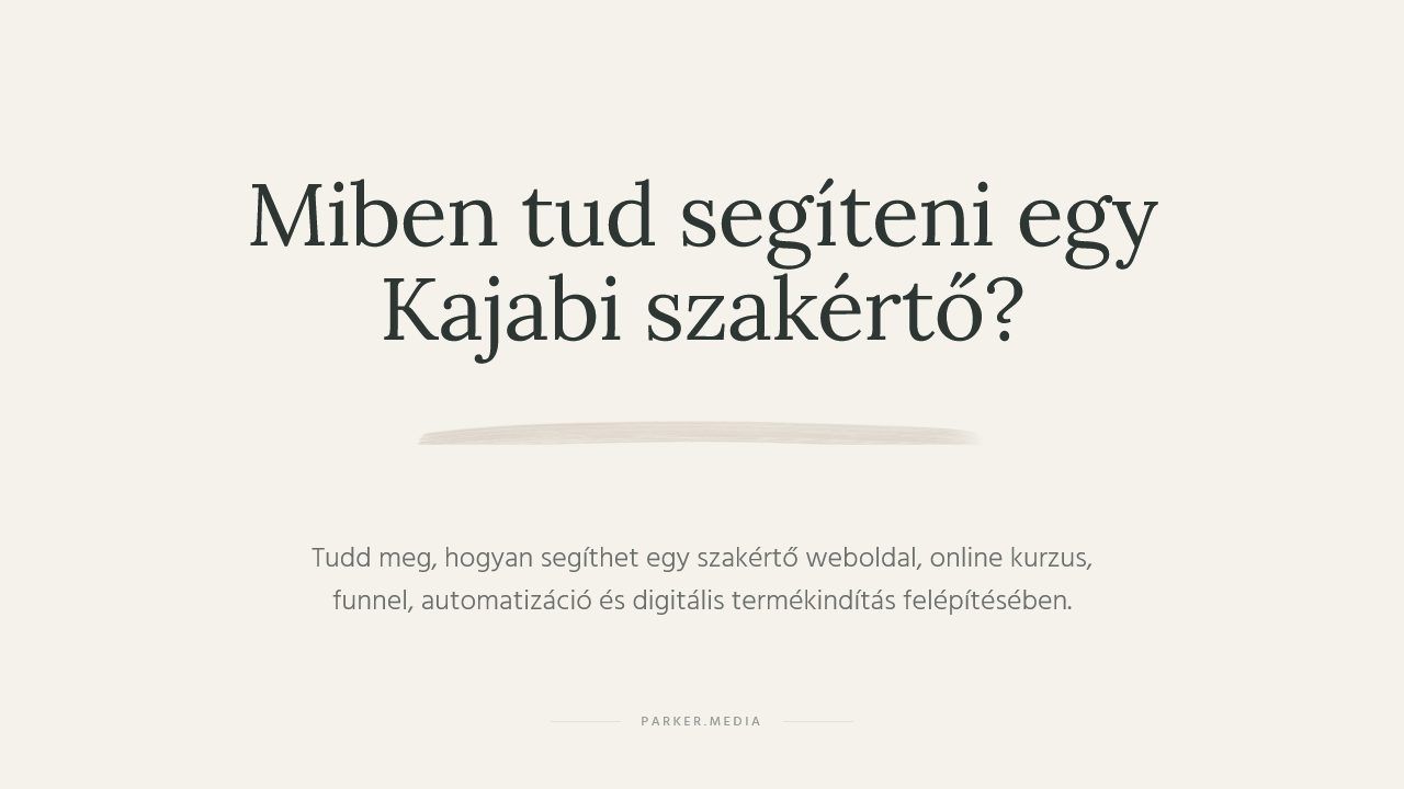 kajabi szakértő