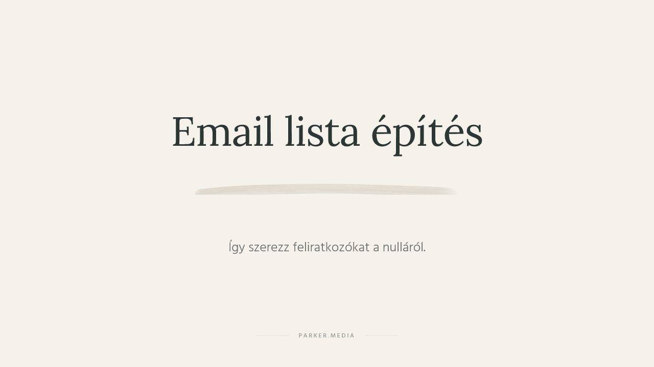 email lista építés