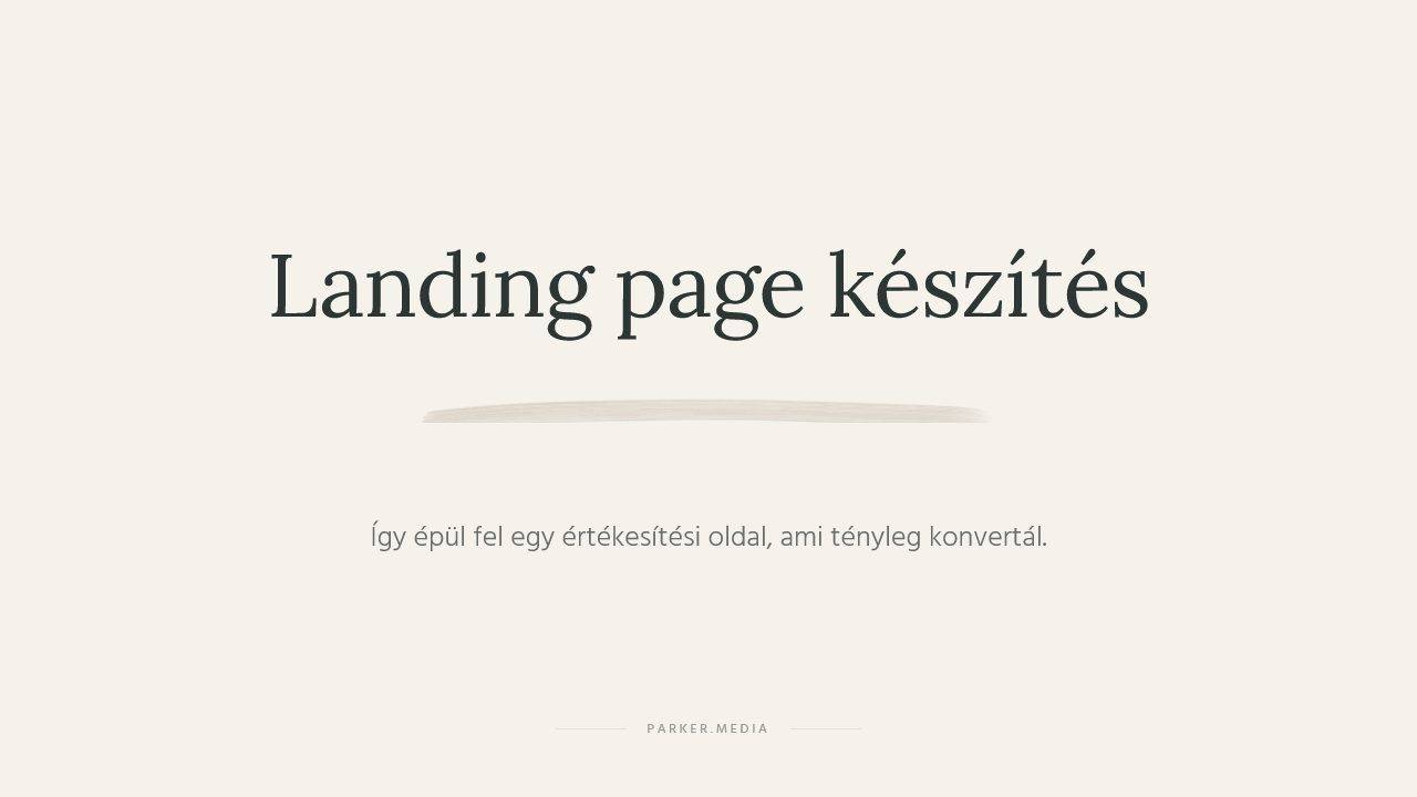 landing page készítés