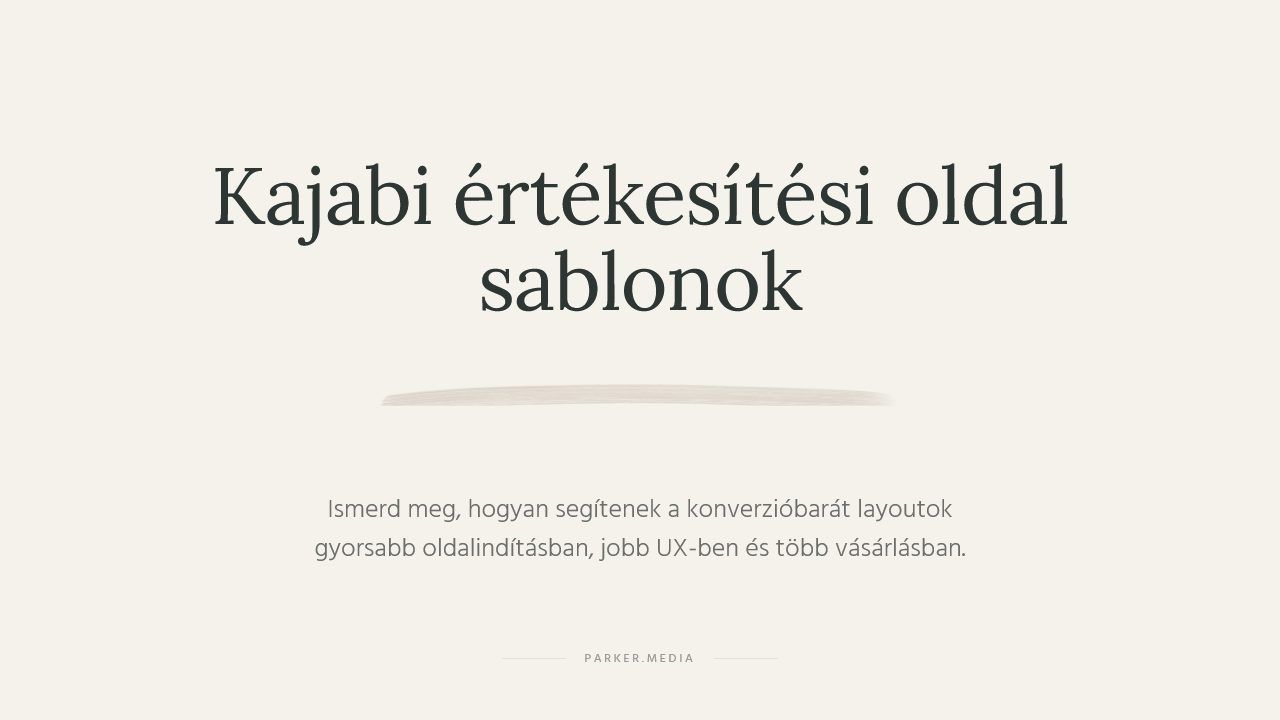 Kajabi értékesítési oldal sablonok