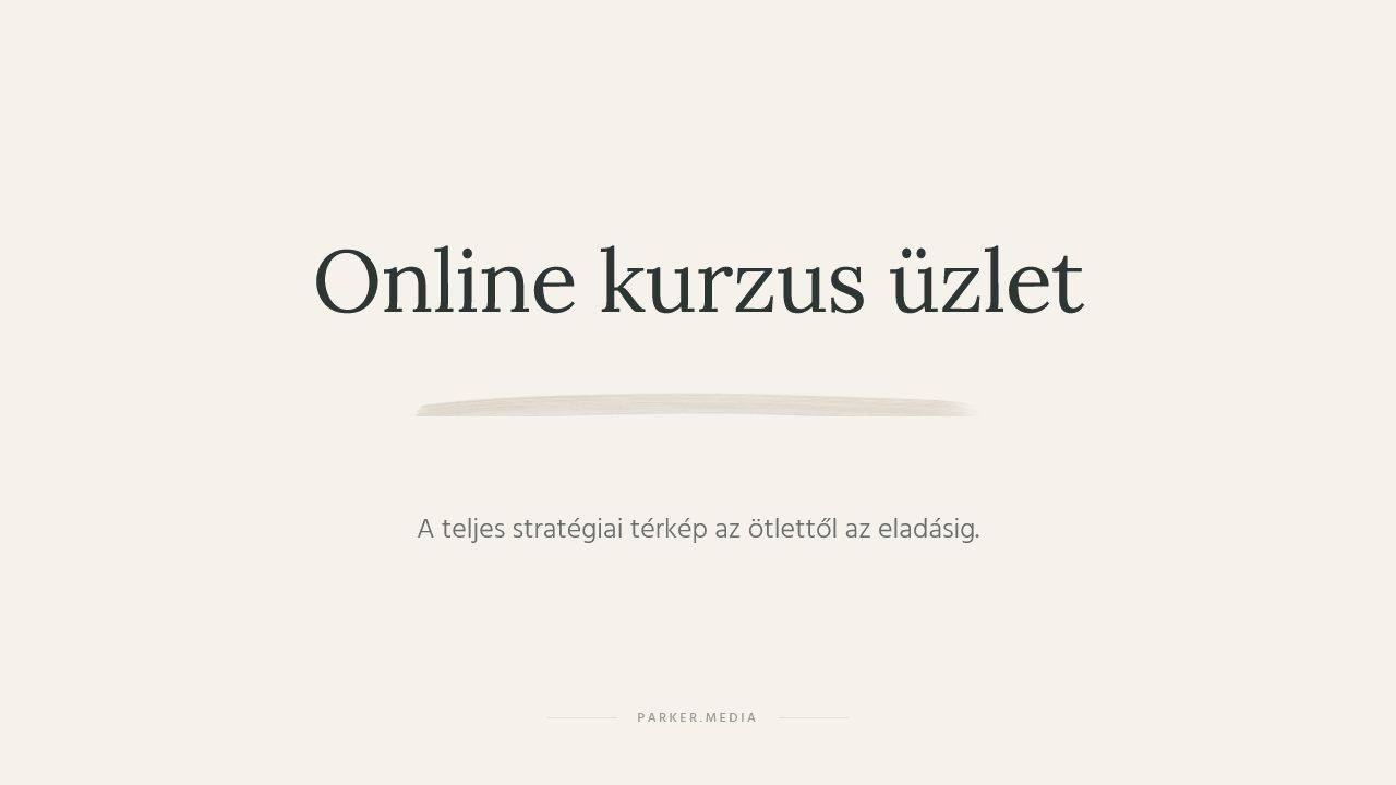online kurzus üzlet