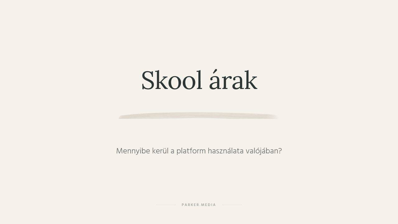 skool árak