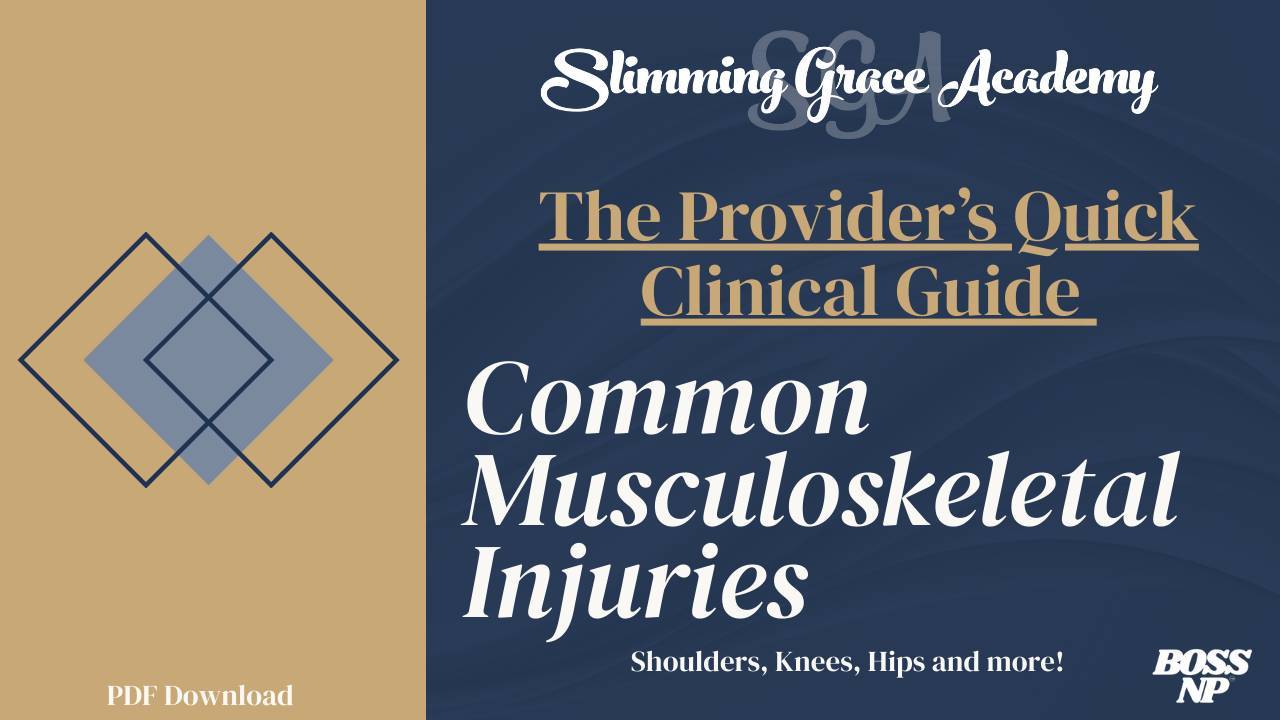 Msk Injuries Kit The Provider’s Quick Clinical Guide to Common Musculoskeletal Injuries